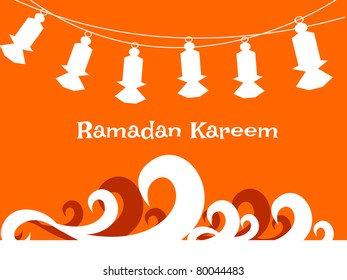 artwork background with hanging lantern
