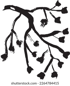 Artwork Brush Branch Tree Leaf Silhouette