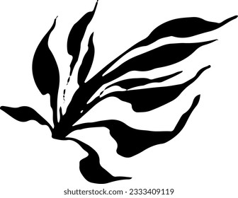 Artwork Brush Palm Tree Leaf Silhouette