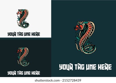 artwork desig of king cobra vector illustration