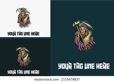 artwork design of angel of death vector