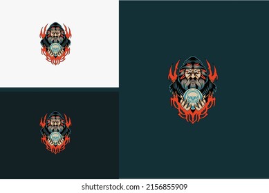 Artwork Design Of Angry Witch Vector Concept