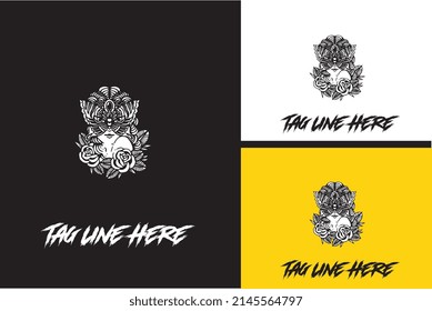 artwork design of butterfly and flowers vector black and white