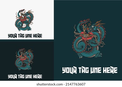 artwork design of dragon abstract vector illustration