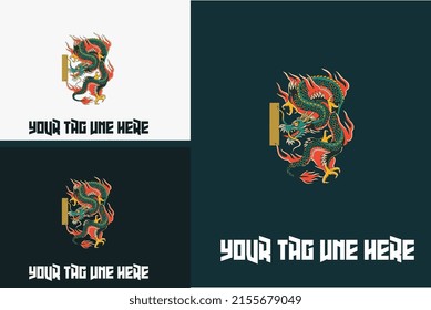 artwork design of dragon vector