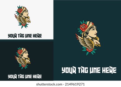 artwork design of head women vector illustration