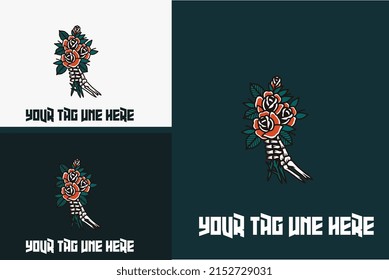 diseño artístico del vector de flor rosa roja