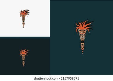 artwork design of torch vector