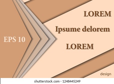 Artwork design of vector background with space for text and message with broun triangle elements
