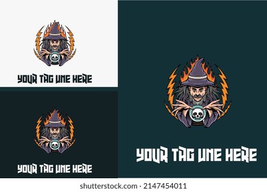 artwork design of witch vector illustration