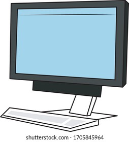 an artwork of a desktop computer 