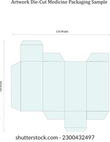 Artwork Die-Cut Medicine Packaging Sample Vector