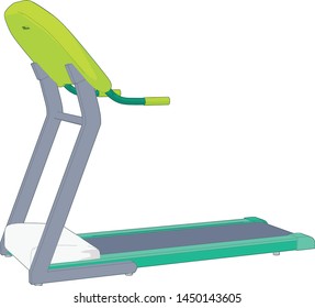 Artwork of a Exercise Treadmill perspective angle 