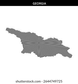 Artwork features the outline of Georgia made with curved lines.
