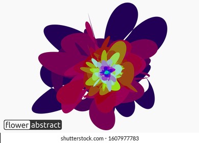 artwork flower abstract gradient. color floral abstract. modern wall display vector design. can also be used for pop art, paintings, wallpaper, backgrounds, banners.