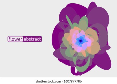 artwork flower abstract gradient. color floral abstract. modern wall display vector design. can also be used for pop art, paintings, wallpaper, backgrounds, banners.
