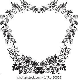 Artwork frame, with floral pattern background, for concept for invitation card or greeting card. Vector