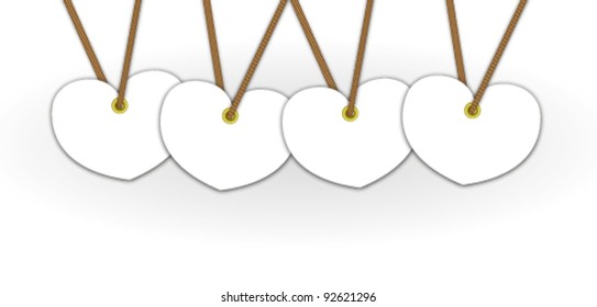 Artwork heart pattern advertise for label price tag and bundle keys.
