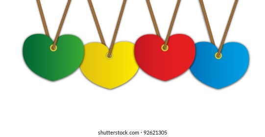 Artwork heart pattern advertise for label price tag and bundle keys.