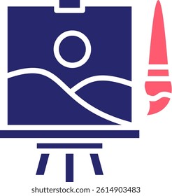 Artwork Icon Fill Vector Illustration