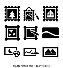 artwork icon isolated sign symbol vector illustration - Collection of high quality black style vector icons
