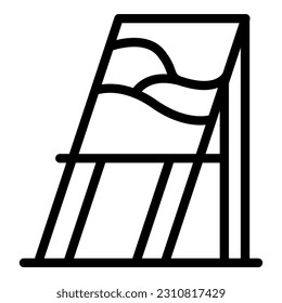 Artwork icon outline vector. Culture family. Gallery people