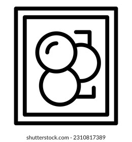 Artwork icon outline vector. Museum art. People gallery