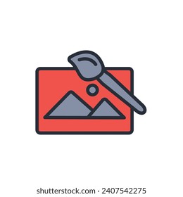 artwork icon. vector.Editable stroke.linear style sign for use web design,logo.Symbol illustration.