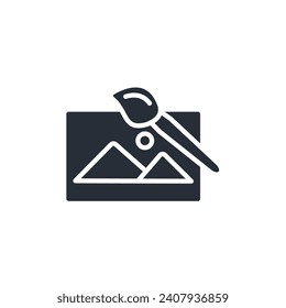 artwork icon. vector.Editable stroke.linear style sign for use web design,logo.Symbol illustration.