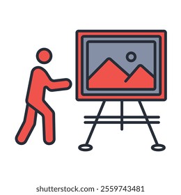 artwork icon. vector.Editable stroke.linear style sign for use web design,logo.Symbol illustration.