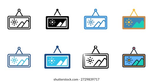 Los iconos de ilustraciones establecen múltiples estilos de colección. Trazo editable 
