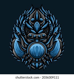Artwork Illustration Of Blue Water Monster Vector