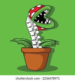 artwork illustration   cute character design monster plant