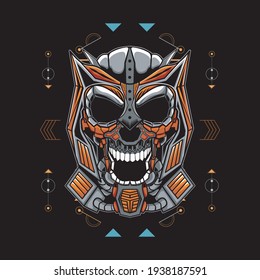 artwork illustration and t shirt design robot mechanical