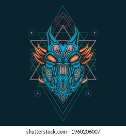 artwork illustration and t shirt design robot mechanical owl vector 