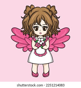 artwork illustration and t shirt design cute character design baby little angel