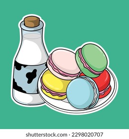 artwork illustration and T shirt design cute macaroons