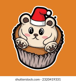 artwork illustration and t shirt design cup cake cute character sticker