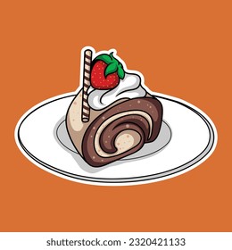 artwork illustration and t shirt design cake cute character sticker