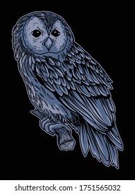 artwork illustration and t-shirt design owl premium vector