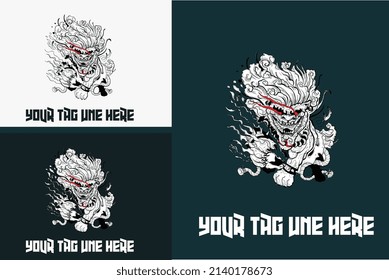 artwork lion vector tattoo design