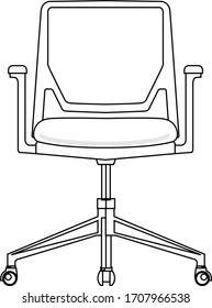 una obra de arte de una silla de oficina