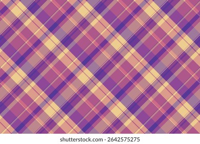 Artwork pattern seamless background, detailed tartan fabric check. Top texture plaid vector textile in pastel and red colors palette.