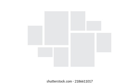 Artwork picture frame and decorative painting photo frame flat vector illustration.