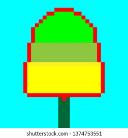 artwork in pixel style art ice cream