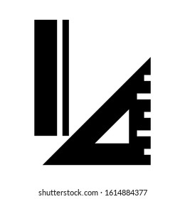 artwork rulers icon isolated sign symbol vector illustration - high quality black style vector icons
