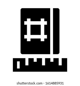 artwork rulers icon isolated sign symbol vector illustration - high quality black style vector icons
