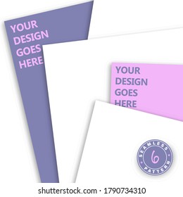 Artwork Set Mockup. Abstract Background. Paper Set. Mock Up Paper Layers. Vector.
