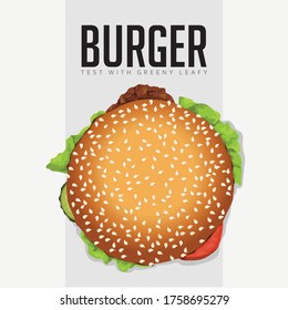 Material gráfico que muestra la vista superior del bollo de hamburguesa