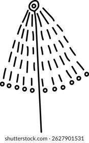 The artwork shows a tree with abstract lines and simple circles forming a doodle-style illustration. Cartoon vector ill